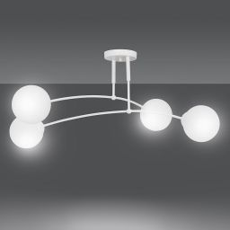 Emibig Pregos lampa podsufitowa 4x10 W biała-mleczny 671/4