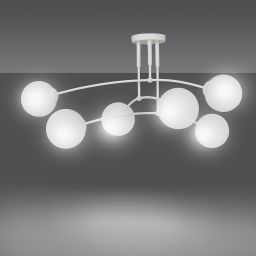 Emibig Pregos lampa podsufitowa 6x10 W biała-mleczny 671/6