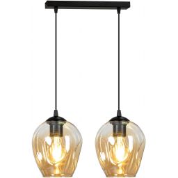 Emibig Istar lampa wisząca 2x15 W czarna-bursztynowa 677/2