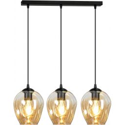 Emibig Istar lampa wisząca 3x15 W czarna-bursztynowa 677/3