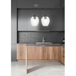 Emibig Istar lampa wisząca 2x15 W czarna-przezroczysta 679/2