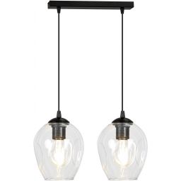 Emibig Istar lampa wisząca 2x15 W czarna-przezroczysta 679/2