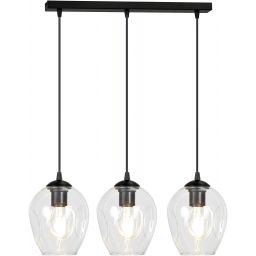 Emibig Istar lampa wisząca 3x15 W czarna-przezroczysta 679/3