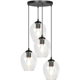 Emibig Istar lampa wisząca 4x15 W czarna-przezroczysta 679/4PREM