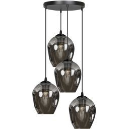Emibig Istar lampa wisząca 4x15 W czarna-grafitowa 680/4PREM