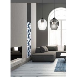 Emibig Istar lampa wisząca 2x15 W czarna-przezroczysta-grafitowa 682/2