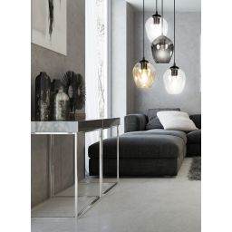 Emibig Istar lampa wisząca 4x15 W czarna-przezroczysta-bursztynowa-grafitowa 682/4PREM