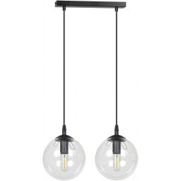 Emibig Cosmo lampa wisząca 2x10 W czarna-przezroczysta 711/2