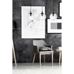 Emibig Cosmo lampa wisząca 3x10 W czarna-przezroczysta 711/3