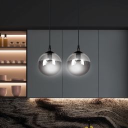 Emibig Cosmo lampa wisząca 2x10 W czarna-grafitowa 712/2