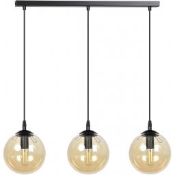 Emibig Cosmo lampa wisząca 3x10 W czarna-bursztynowa 713/3