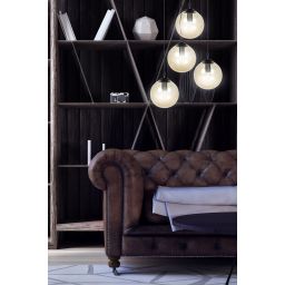 Emibig Cosmo lampa wisząca 4x10 W czarna-bursztynowa 713/4PREM