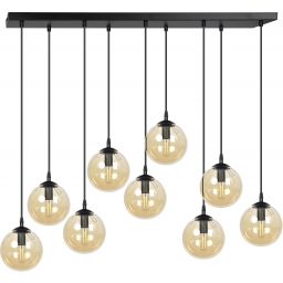 Emibig Cosmo lampa wisząca 9x10 W czarna-bursztynowa 713/9