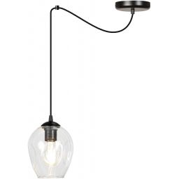 Emibig Level lampa wisząca 1x15 W czarna-przezroczysta 756/1