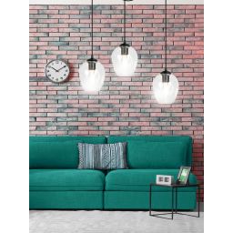 Emibig Level lampa wisząca 3x15 W czarna-przezroczysta 756/3