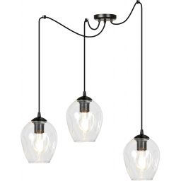Emibig Level lampa wisząca 3x15 W czarna-przezroczysta 756/3