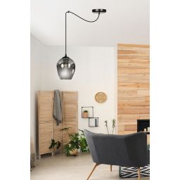 Emibig Level lampa wisząca 1x15 W czarna-grafitowa 757/1