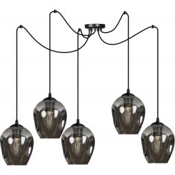 Emibig Level lampa wisząca 5x15 W czarna-grafitowa 757/5