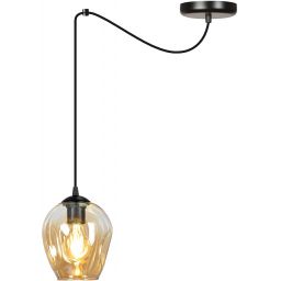 Emibig Level lampa wisząca 1x15 W czarna-bursztynowa 758/1