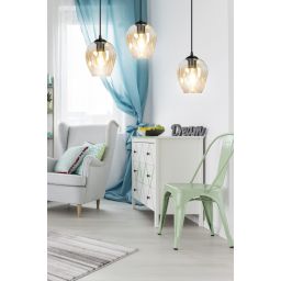 Emibig Level lampa wisząca 3x15 W czarna-bursztynowa 758/3