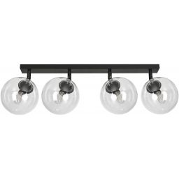 Emibig Tofi lampa podsufitowa 4x40W czarny/przezroczysty 776/4