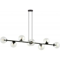 Emibig Rossi lampa wisząca 8x10 W czarna-przezroczysta 874/8