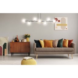 Emibig Rossi lampa wisząca x10 W czarna-bursztynowa 876/8