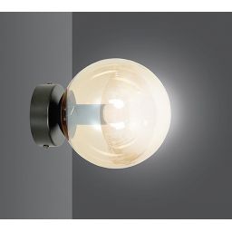 Emibig Rossi kinkiet 1x10 W czarny-bursztynowy 876/K1