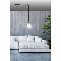 Emibig Gigi lampa wisząca 1x10 W czarna-przezroczysta 936/1