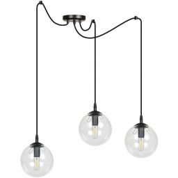 Emibig Gigi lampa wisząca 3x10 W czarna-przezroczysta 936/3