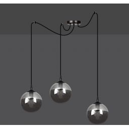 Emibig Gigi lampa wisząca 3x10 W czarna-grafitowa 937/3