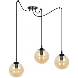 Emibig Gigi lampa wisząca 3x10 W czarna-bursztynowa 938/3