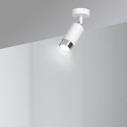 Emibig Hiro lampa podsufitowa 1x8 W biała-chrom 962/1