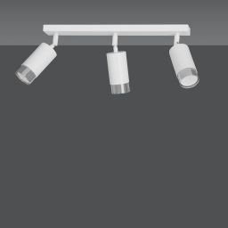 Emibig Hiro lampa podsufitowa 3x8 W biała-chrom 962/3