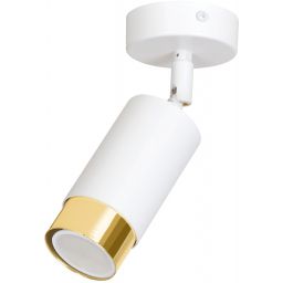 Emibig Hiro lampa podsufitowa 1x8 W biała-złota 963/1