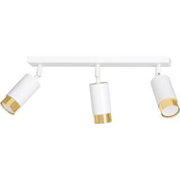 Emibig Hiro lampa podsufitowa 3x8 W biała-złota 963/3