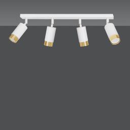 Emibig Hiro lampa podsufitowa 4x8 W biała-złota 963/4
