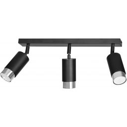 Emibig Hiro lampa podsufitowa 3x8 W czarna-chrom 964/3