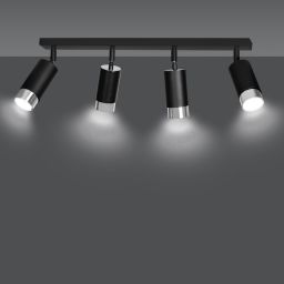 Emibig Hiro lampa podsufitowa 4x8 W biała-złota 964/4