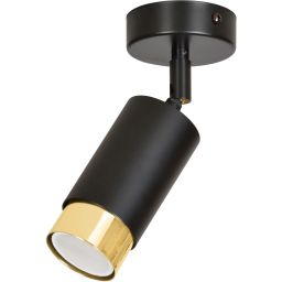 Emibig Hiro lampa podsufitowa 1x8 W czarna-złota 965/1