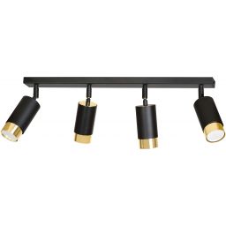 Emibig Hiro lampa podsufitowa 4x8 W czarna-złota 965/4