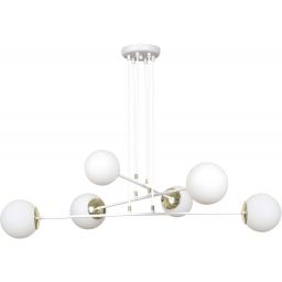 Emibig Ognis lampa wisząca 6x10 W biała-złota-mleczna 967/6