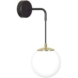 Emibig Ognis kinkiet 1x10 W czarny-złoty-mleczny 966/K1