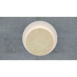 Emibig Circle kinkiet 1x8 W biały-drewno 970/1