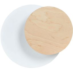 Emibig Circle kinkiet 1x8 W biały-drewno 970/1