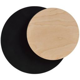 Emibig Circle kinkiet 1x8 W czarny-drewno 970/2