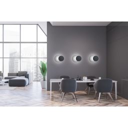 Emibig Circle kinkiet 1x8 W czarny 972/2