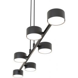 Emibig Megara lampa wisząca 6x12 W czarna 1439/6