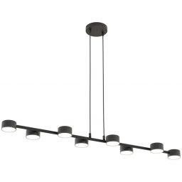 Emibig Megara lampa wisząca 8x12 W czarna 1439/8