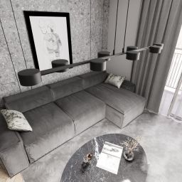 Emibig Megara lampa wisząca 8x12 W czarna 1439/8